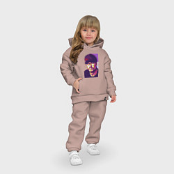 Детский костюм оверсайз Тренер - Клопп, цвет: пыльно-розовый — фото 2