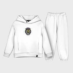 Детский костюм оверсайз СССР герб для патриотов, цвет: белый