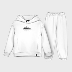 Детский костюм оверсайз Один в горах, цвет: белый