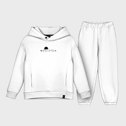 Детский костюм оверсайз Будь проще будь диким, цвет: белый