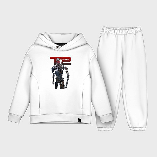 Детский костюм оверсайз Terminator 2 - T800 / Белый – фото 1