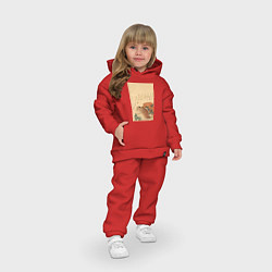 Детский костюм оверсайз Японская гравюра Карп, цвет: красный — фото 2