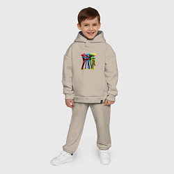 Детский костюм оверсайз GAME POPPY PLAYTIME Mini Huggies, цвет: миндальный — фото 2