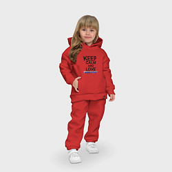 Детский костюм оверсайз Keep calm Asbestos Асбест, цвет: красный — фото 2