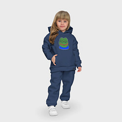 Детский костюм оверсайз Пепе Лягушонок хитрит, цвет: тёмно-синий — фото 2