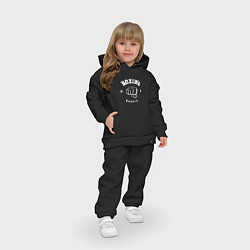 Детский костюм оверсайз BOXING RUSSIA С КУЛАКОМ, цвет: черный — фото 2