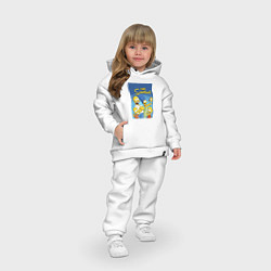 Детский костюм оверсайз Семейка Симпсонов - Гомер, Мардж и их отпрыски, цвет: белый — фото 2