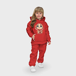 Детский костюм оверсайз Восхищенная зайка, цвет: красный — фото 2