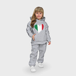 Детский костюм оверсайз Сердце - Италия, цвет: меланж — фото 2