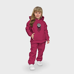 Детский костюм оверсайз Volkswagen - art logo, цвет: маджента — фото 2