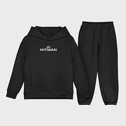 Детский костюм оверсайз Hitman - лого, цвет: черный