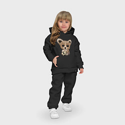 Детский костюм оверсайз Футбол - Медведь, цвет: черный — фото 2