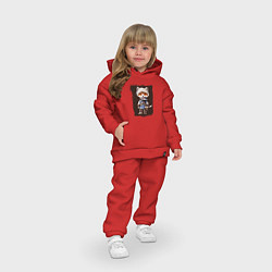 Детский костюм оверсайз Бравый лисёнок, цвет: красный — фото 2