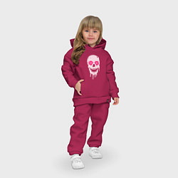 Детский костюм оверсайз Jolly skull, цвет: маджента — фото 2