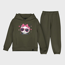 Детский костюм оверсайз Panda Star, цвет: хаки