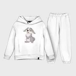 Детский костюм оверсайз Милашка Кролик, цвет: белый