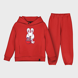 Детский костюм оверсайз Eating Rabbit, цвет: красный