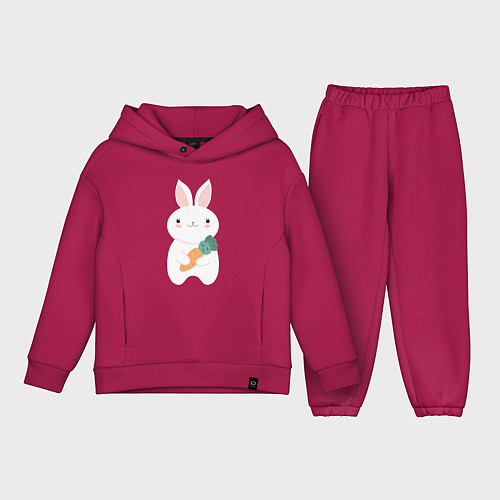 Детский костюм оверсайз Carrot rabbit / Маджента – фото 1
