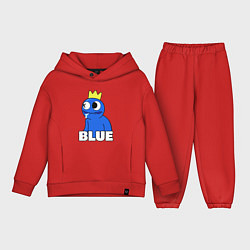 Детский костюм оверсайз Радужные друзья Синий следит, цвет: красный