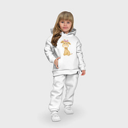 Детский костюм оверсайз Милый жирафик с бантиком, цвет: белый — фото 2