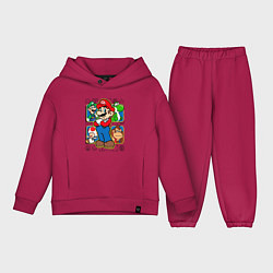Детский костюм оверсайз Супер Марио, цвет: маджента