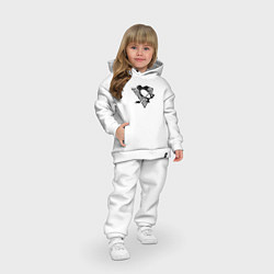 Детский костюм оверсайз Питтсбург Пингвинз серый, цвет: белый — фото 2