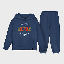 Детский костюм оверсайз AC-DC Высокое напряжение, цвет: тёмно-синий