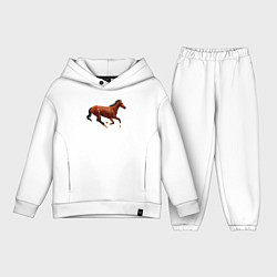 Детский костюм оверсайз Чистокровная верховая лошадь, цвет: белый