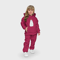 Детский костюм оверсайз Кот-ёлка, цвет: маджента — фото 2