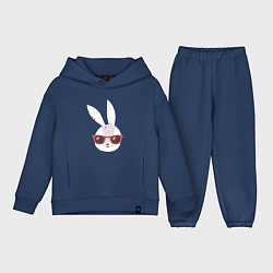 Детский костюм оверсайз Кролик в солнечных очках, цвет: тёмно-синий