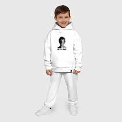 Детский костюм оверсайз Джон Леннон - портрет, цвет: белый — фото 2