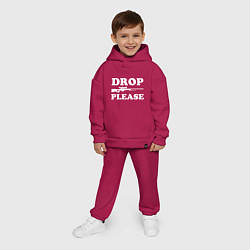 Детский костюм оверсайз Drop AWP Please, цвет: маджента — фото 2
