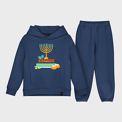 Детский костюм оверсайз Happy Hanukkah, цвет: тёмно-синий