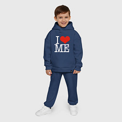 Детский костюм оверсайз I love me, цвет: тёмно-синий — фото 2