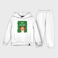 Детский костюм оверсайз Woof christmas, цвет: белый