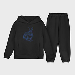 Детский костюм оверсайз Водяной кролик без фона, цвет: черный