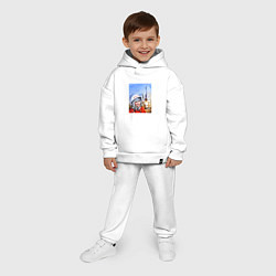Детский костюм оверсайз Юрий Гагарин на космодроме, цвет: белый — фото 2
