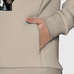 Детский костюм оверсайз Эдгар Аллан по в минимализме, цвет: миндальный — фото 2