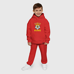Детский костюм оверсайз Пеле король футбола, цвет: красный — фото 2