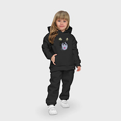 Детский костюм оверсайз Wednesday зомби art, цвет: черный — фото 2