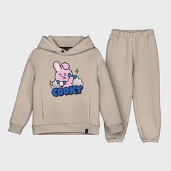 Детский костюм оверсайз Cooky BT21 Jungkook, цвет: миндальный