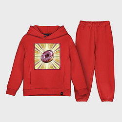 Детский костюм оверсайз Пончик в стиле поп-арт, цвет: красный