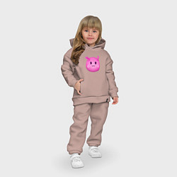 Детский костюм оверсайз Существо Пельмешек, цвет: пыльно-розовый — фото 2