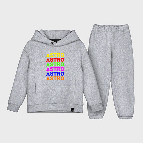 Детский костюм оверсайз Astro color logo / Меланж – фото 1