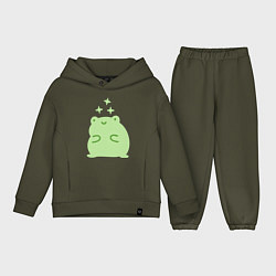 Детский костюм оверсайз Лягушка Kawaii, цвет: хаки
