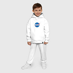 Детский костюм оверсайз Диана в стиле NASA, цвет: белый — фото 2