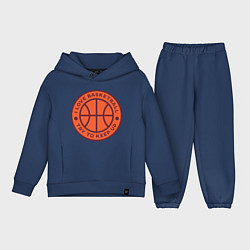 Детский костюм оверсайз Love basketball, цвет: тёмно-синий
