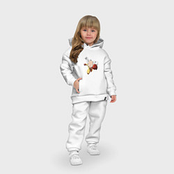 Детский костюм оверсайз Ван Панч Мэн, цвет: белый — фото 2