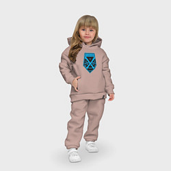 Детский костюм оверсайз Vigilo confido blue, цвет: пыльно-розовый — фото 2