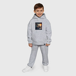 Детский костюм оверсайз Вся красота космоса, цвет: меланж — фото 2